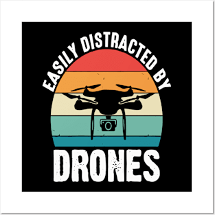 Easily Distracted By Drone Vintage Posters and Art